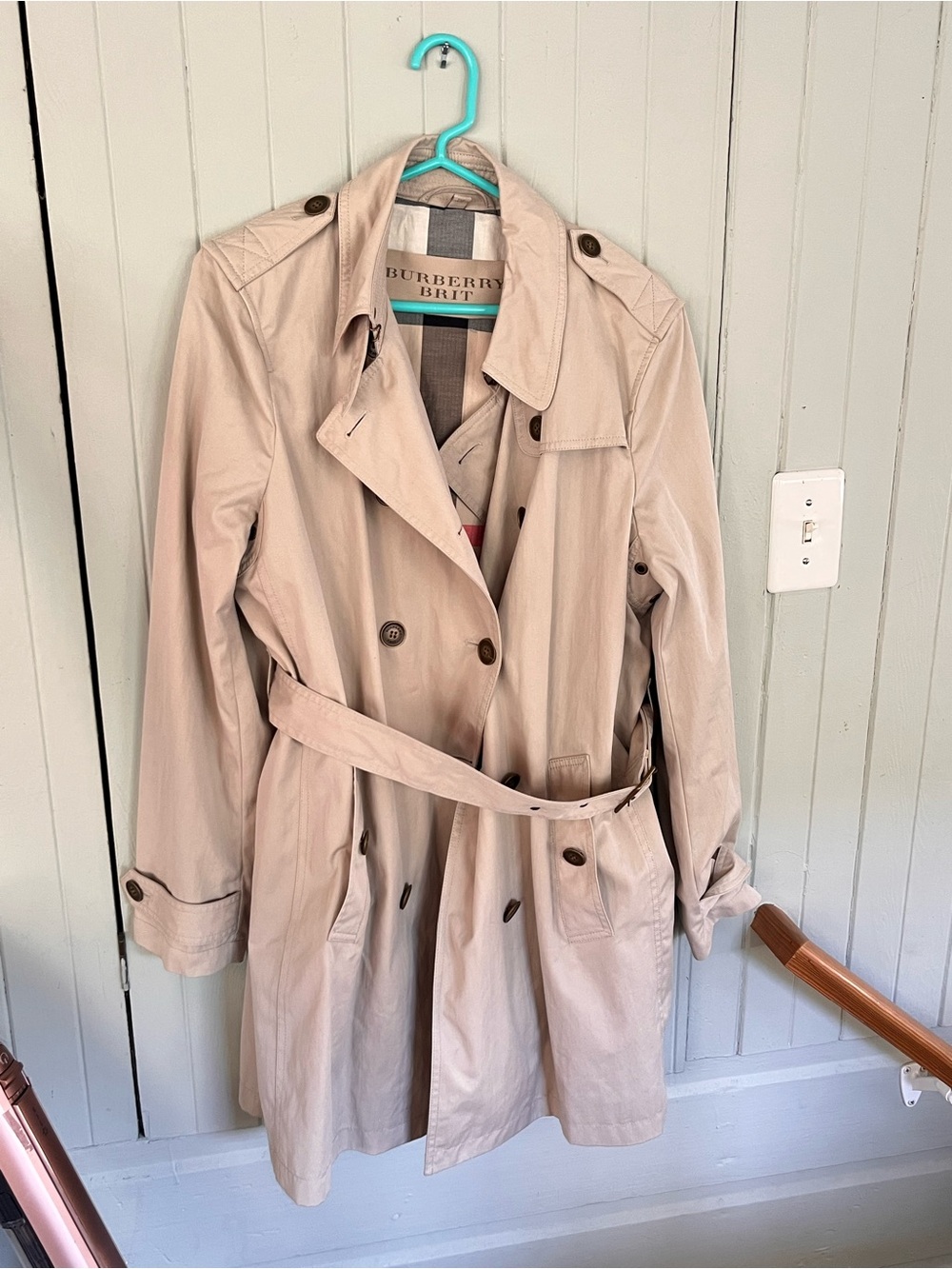 Burberry Brit Women's Beige Trench Coat - 14